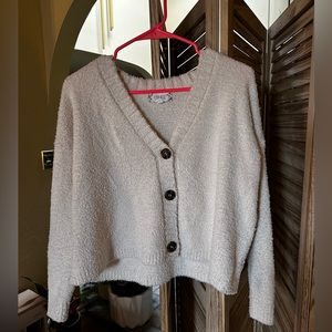 Cropped button down sweater. Very soft!